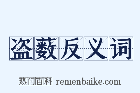 盗薮反义词是什么意思的图片
